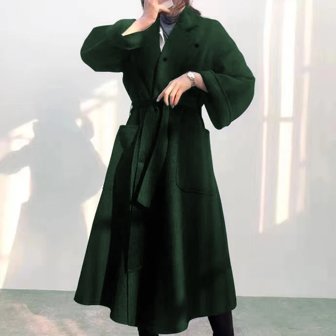 水波纹羊绒大衣 女装