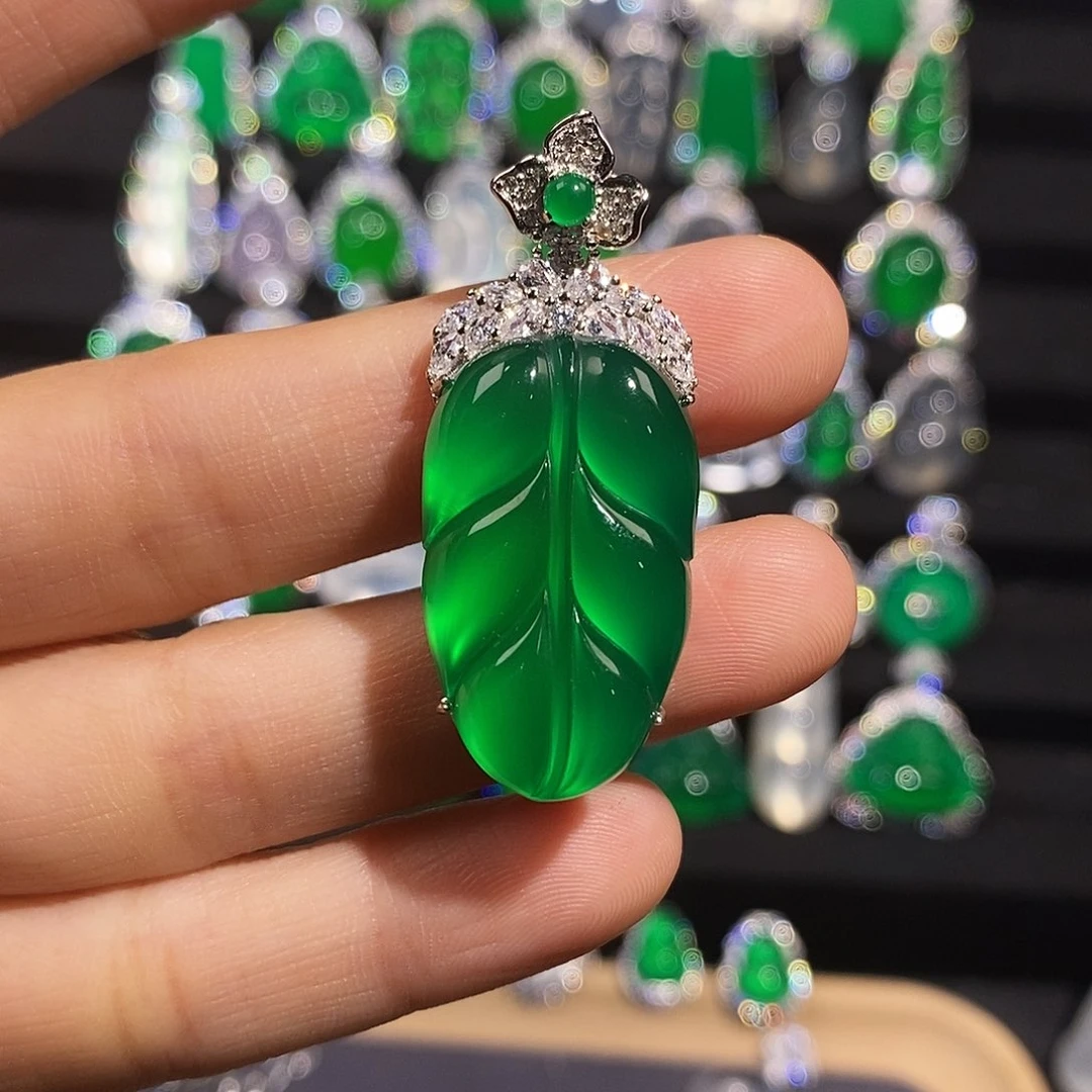 银S925镶嵌吊坠玛瑙/玉髓