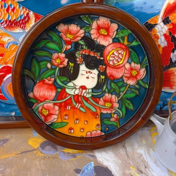 盖子款瓷板画艺术作品