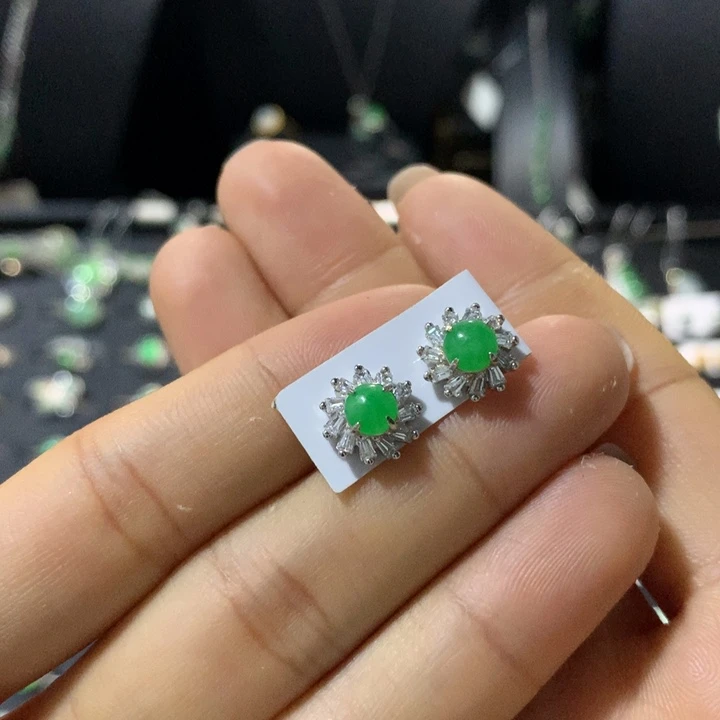翡翠银S925镶嵌戒指