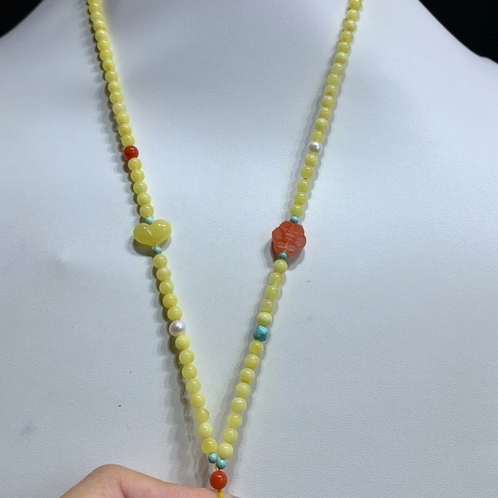 蜜蜡未镶嵌颈饰4.7mm