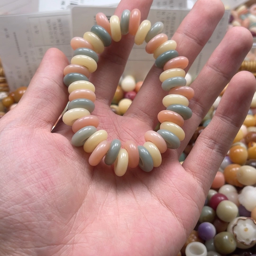 吊坠白玉菩提z13-14/40+5颗甜甜圈微瑕