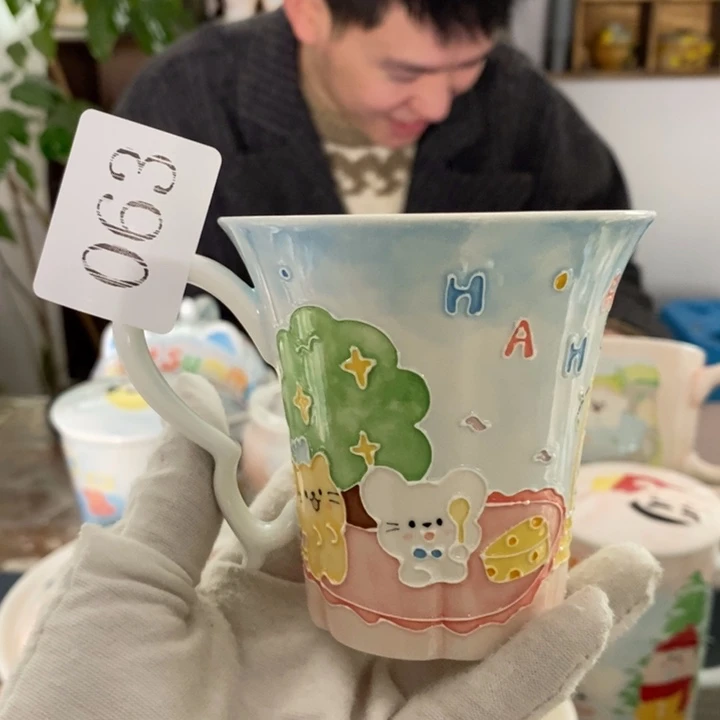 杯景德镇釉下彩手绘