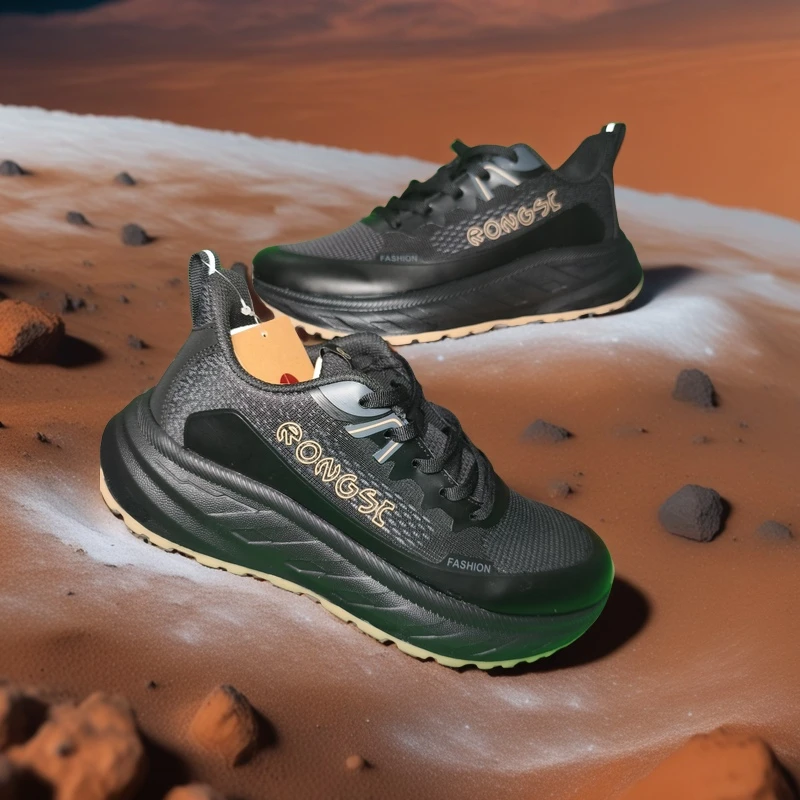 荣仕越野跑耐磨公路防滑橡胶跑步鞋透气休闲潮鞋鞋子老爹鞋百搭