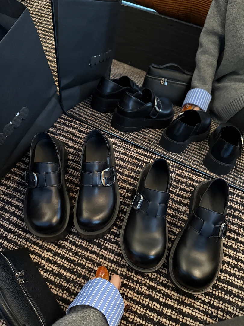 BAO/宝小姐英伦风复古厚底小皮鞋女时尚乐福鞋气质单鞋8153-5/612