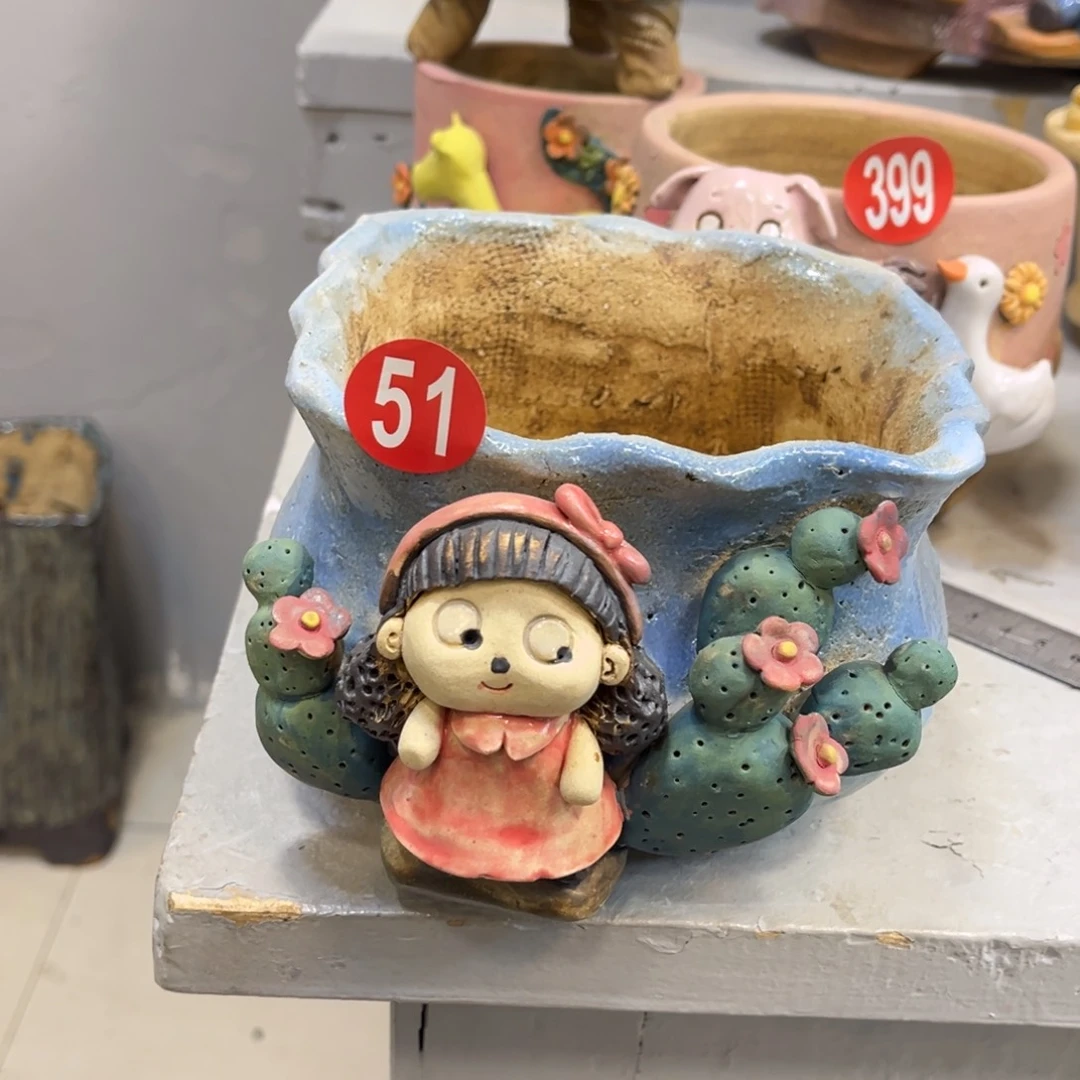 陶瓷51 号陶然花盆新年快乐