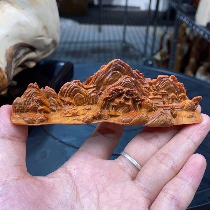 柏木（崖柏）手把件山水