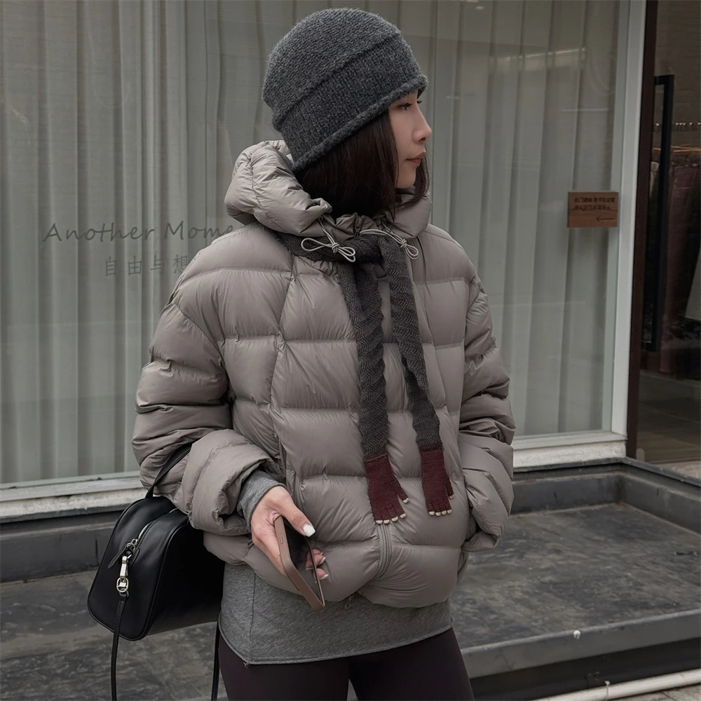 JunJun【小灰鹅】秋冬简约白鹅绒排骨羽绒服外套JJ2785