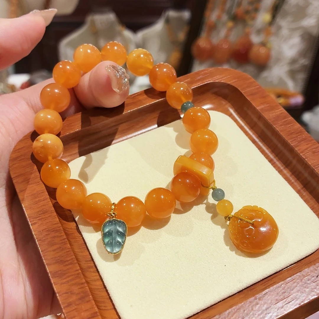 蜜蜡未镶嵌手链手串