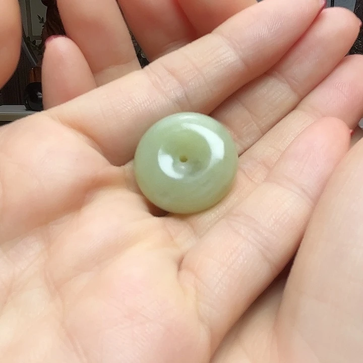 和田玉（墨玉）未镶嵌吊坠(赠链)平安扣