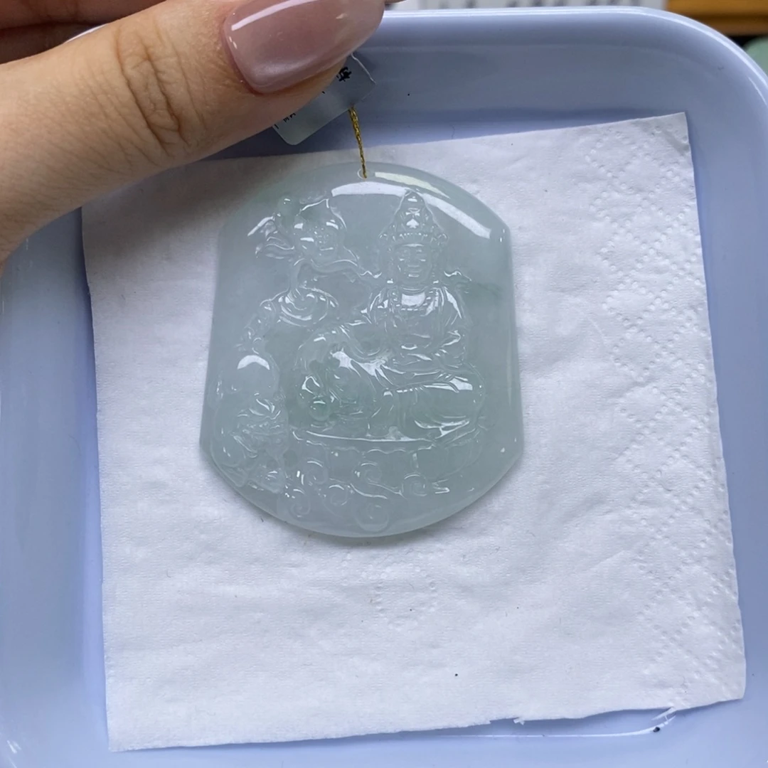 颈饰未镶嵌翡翠文殊菩萨