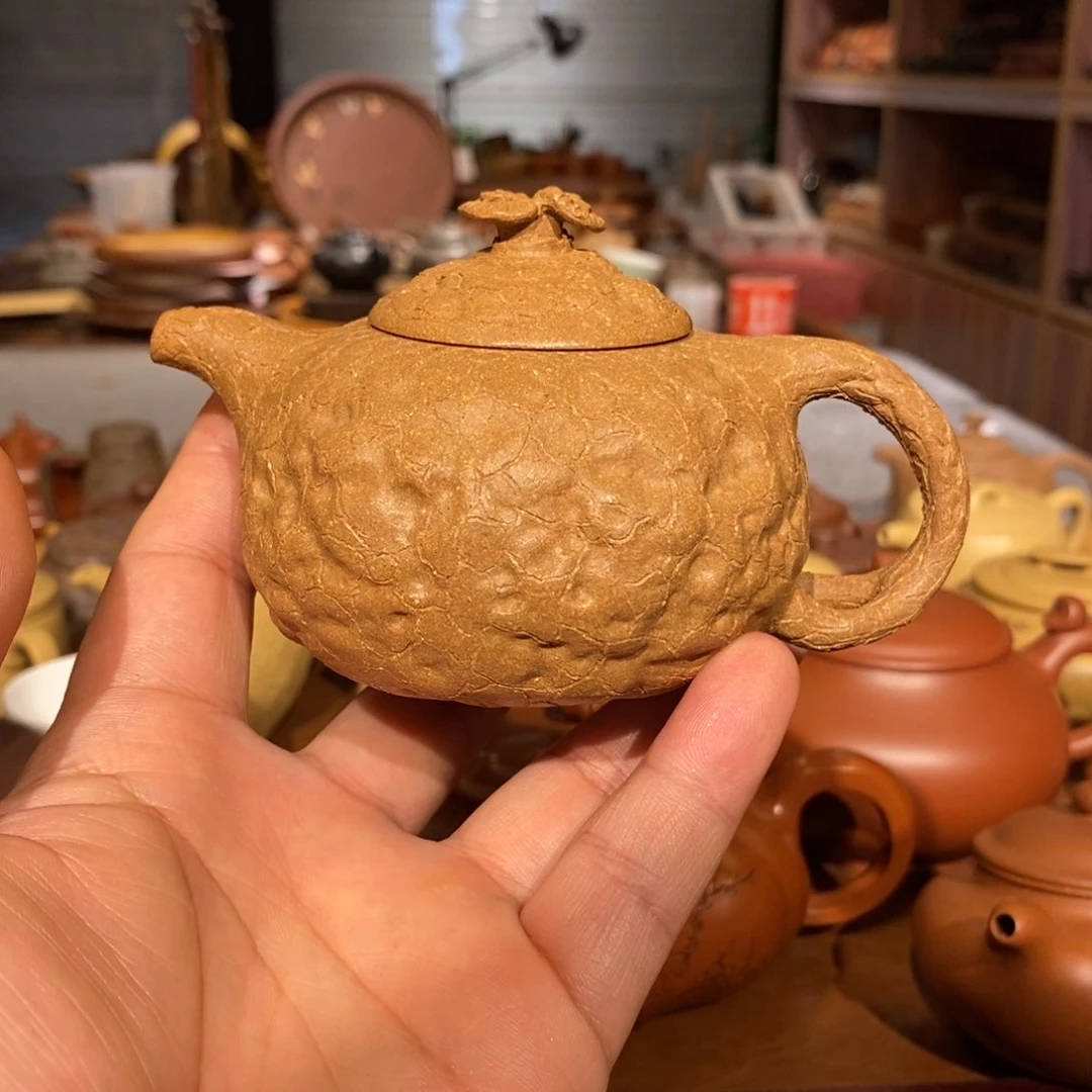 紫砂茶壶段泥精工半手供春200(cc)