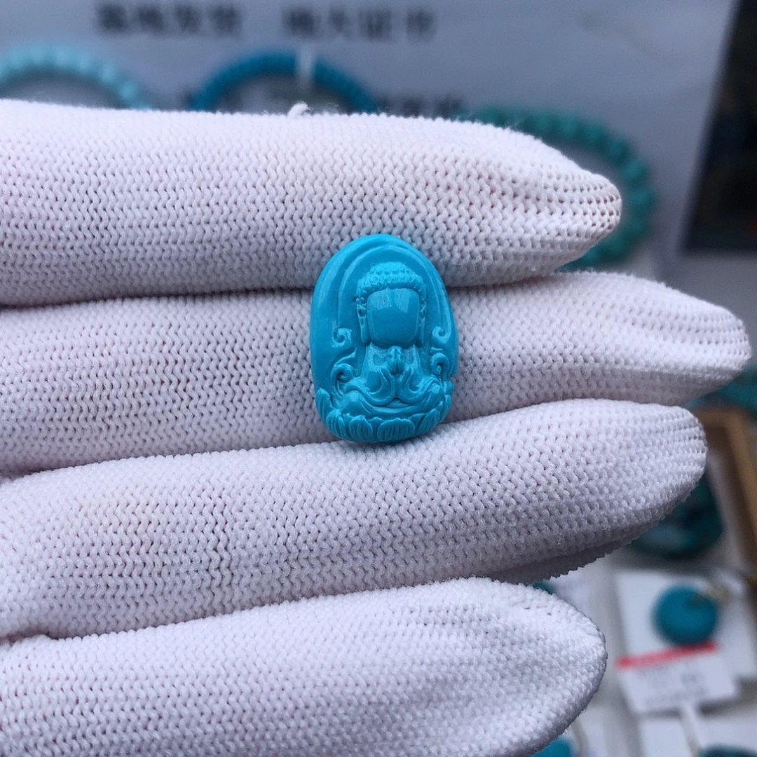 绿松石未镶嵌高瓷高色