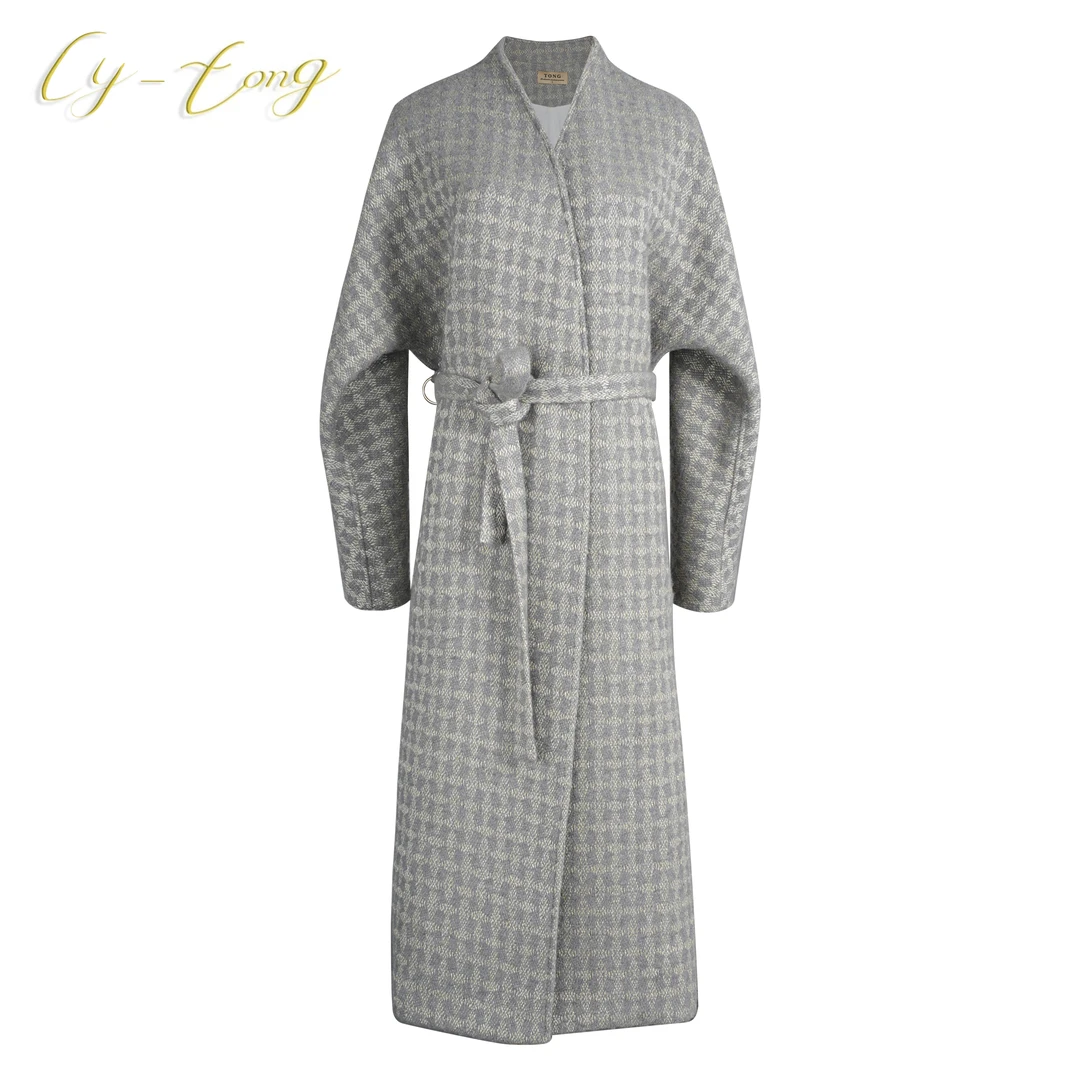 【彤姐原创】冬季时尚设计轻奢气质格子高定赫本小香大衣W23B024