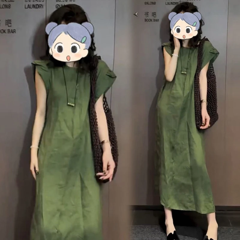 2025夏季新款时尚显瘦气质高级复古连衣裙女士网红洋气百搭裙子潮