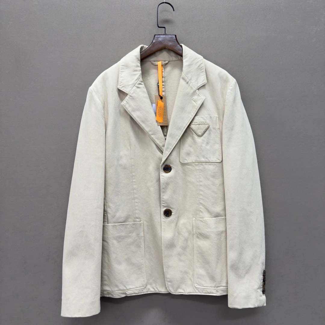 99新 Prada/普拉达 经典米白西装 cl01760