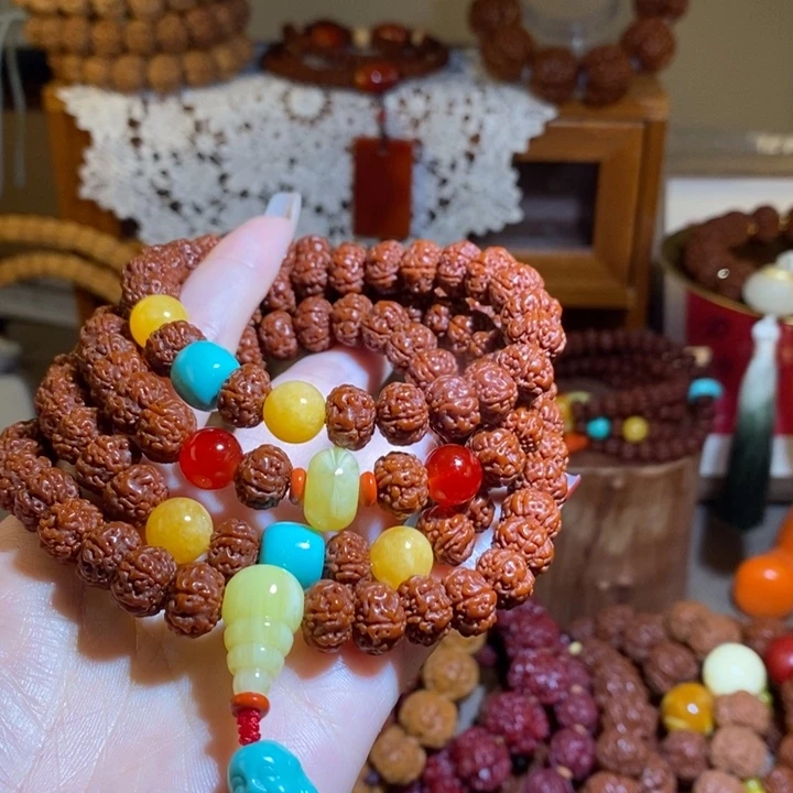 手串金刚菩提105玉华树王满肉108蓝米勒一物