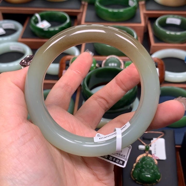 和田玉手镯5960圈口未镶嵌