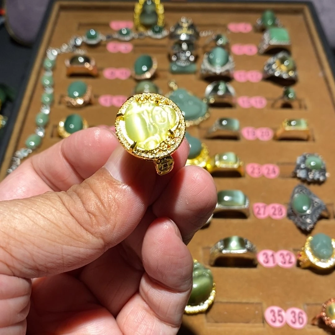 和田玉（碧玉）戒指未镶嵌琨*