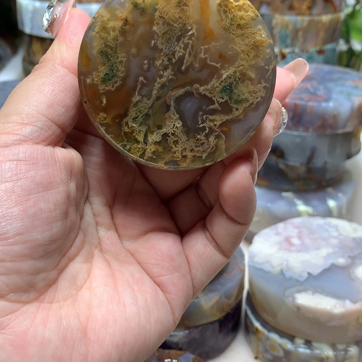 一***尘定制玛瑙定制平安扣保大做