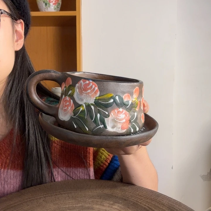 用***7手捏手绘景德镇陶瓷
