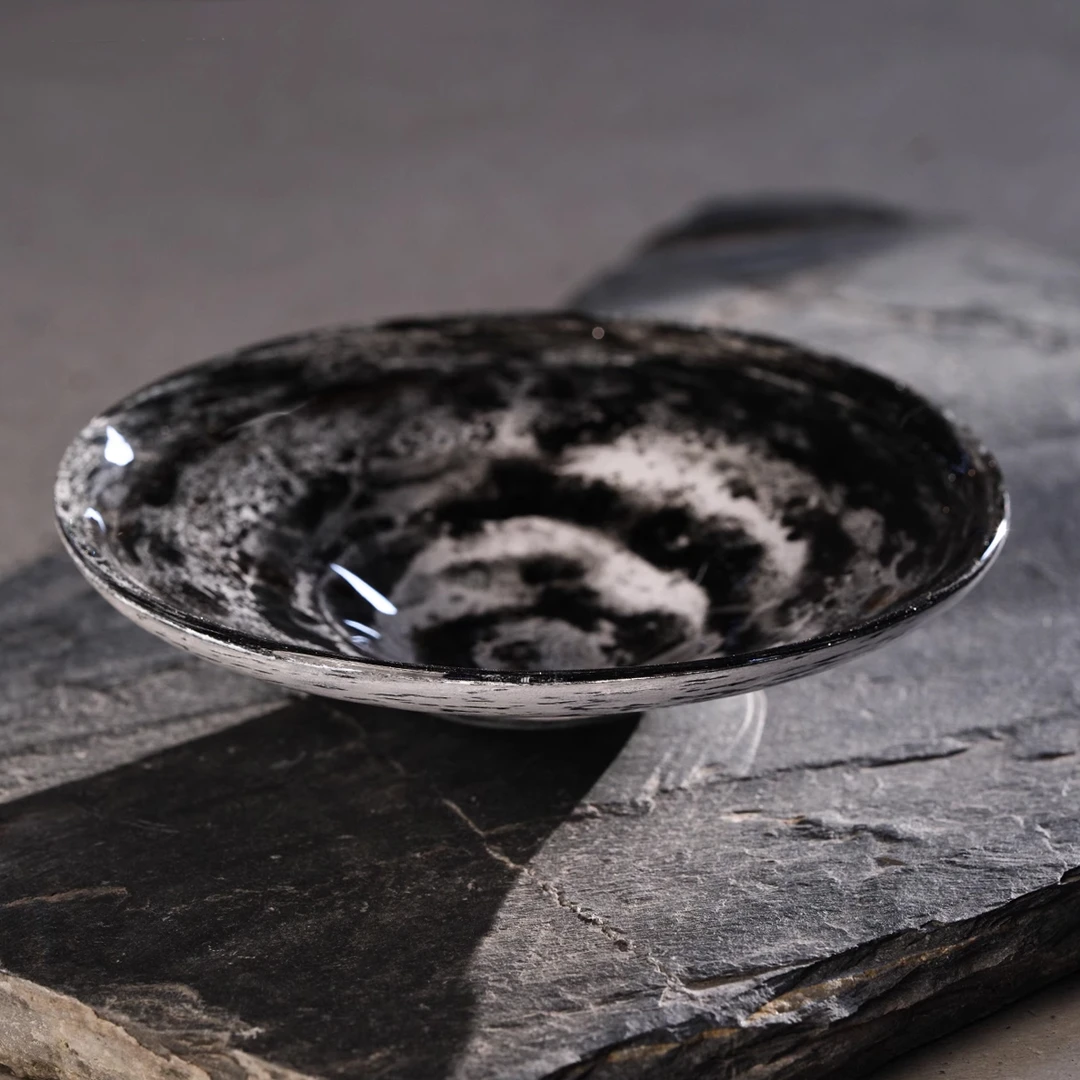【范选好器】玄素壶承 琉璃 陶瓷色素 手工吹制 壶承果盘155mm*30mm