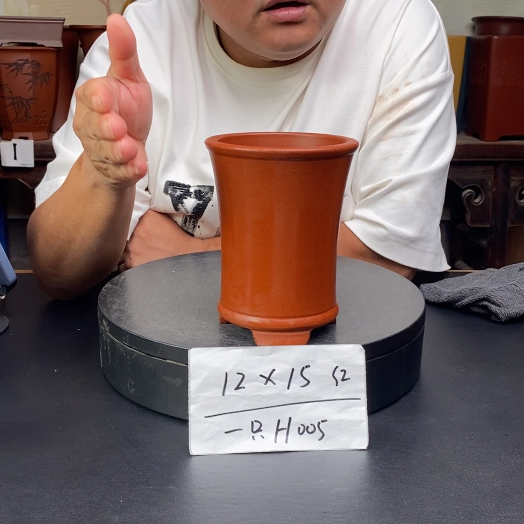 紫砂花盆货号一只H005