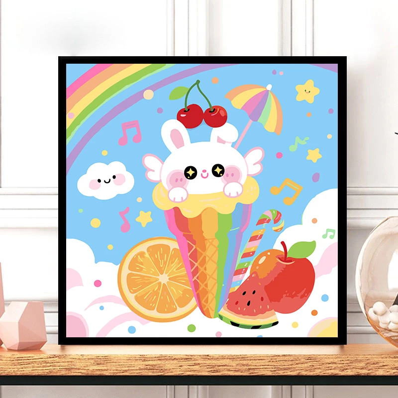 儿童DIY创意涂鸦数字填色漫画卡通简约绘画画家零基础手工画画板