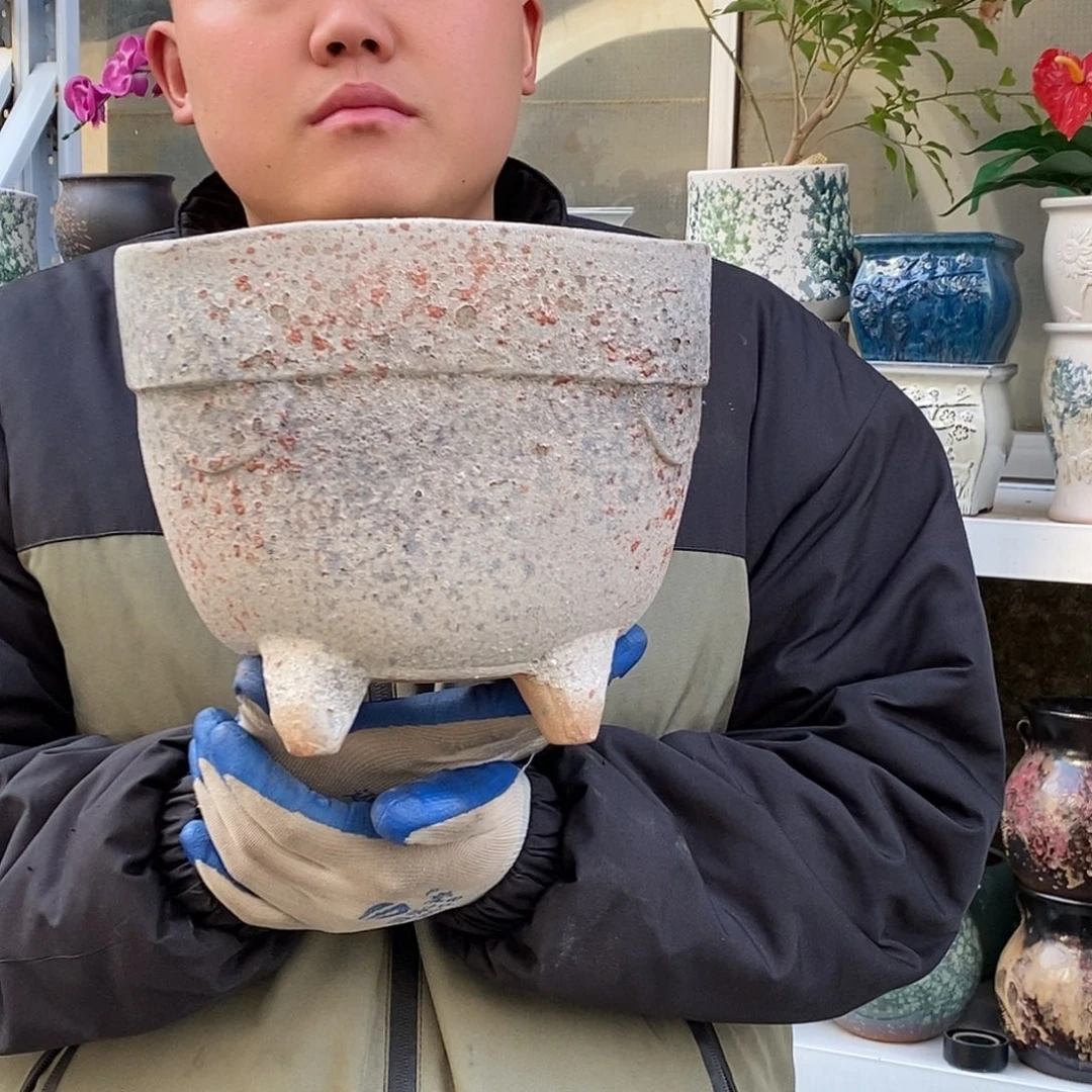 紫砂花盆口23高21处理