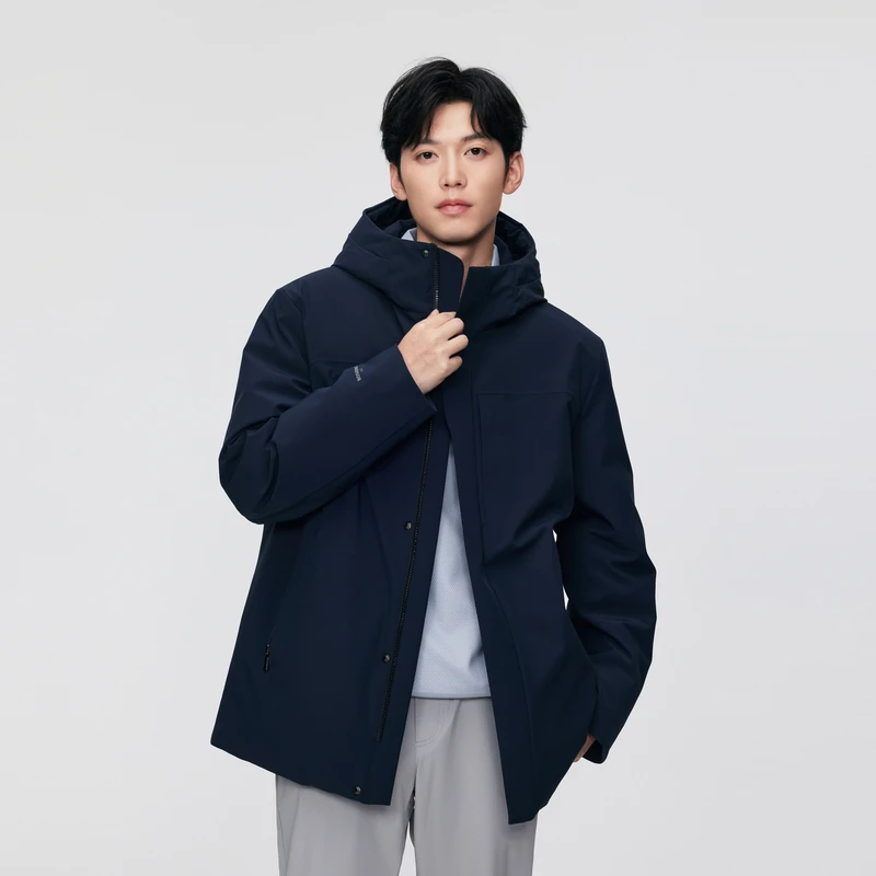波司登鹅绒24冬季新款男经典连帽商务时尚休闲羽绒服B40144151