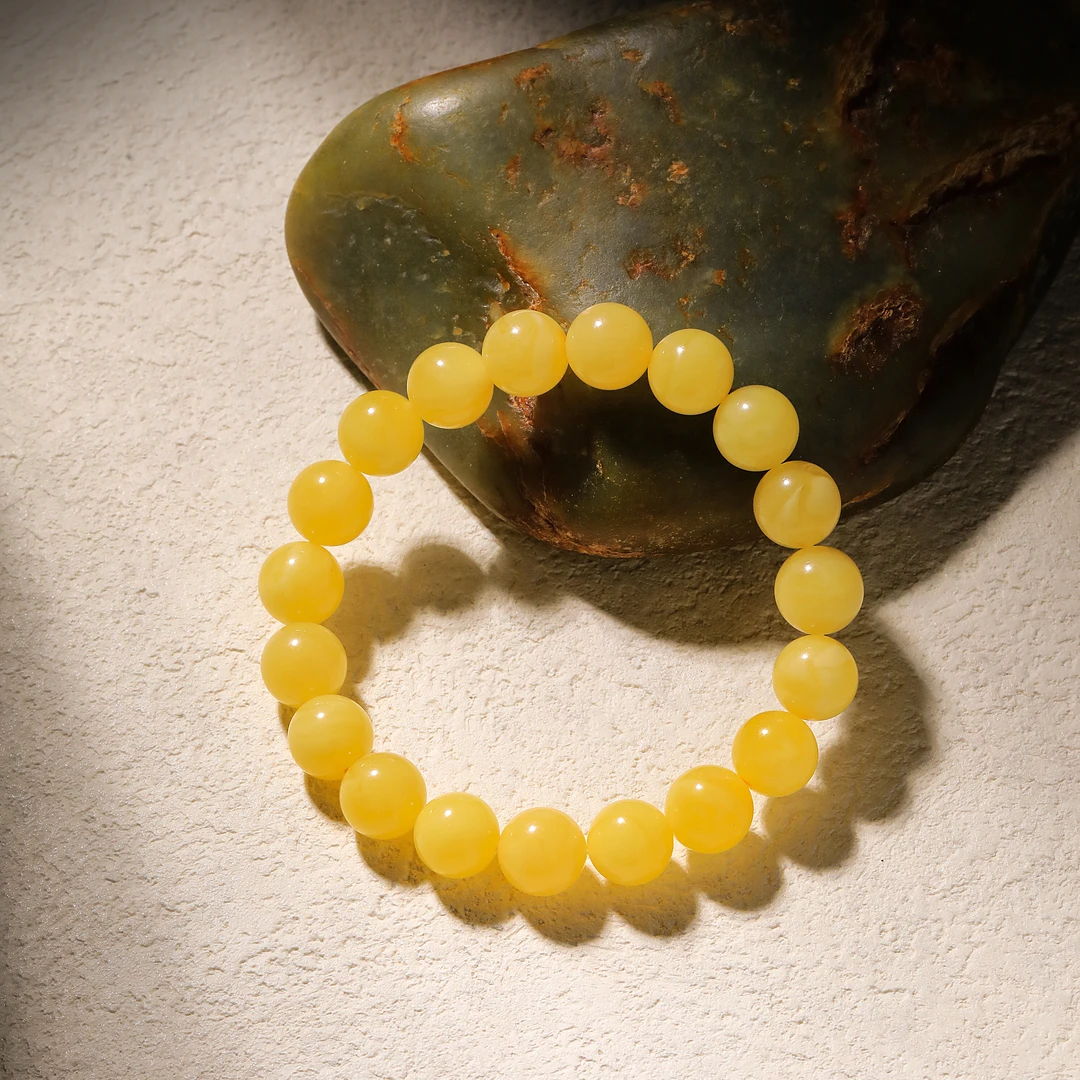 俄一级矿区白蜡花蜜蜡单圈约10mm 22240802-14