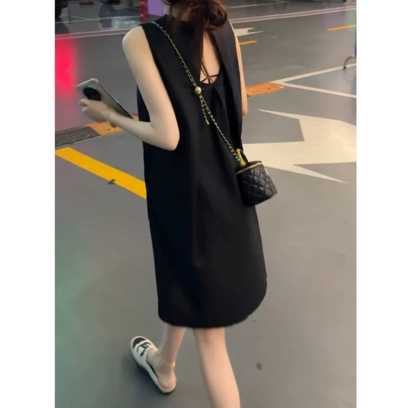 春夏法式赫本风宽松显瘦连衣裙中长款时尚气质设计感小众