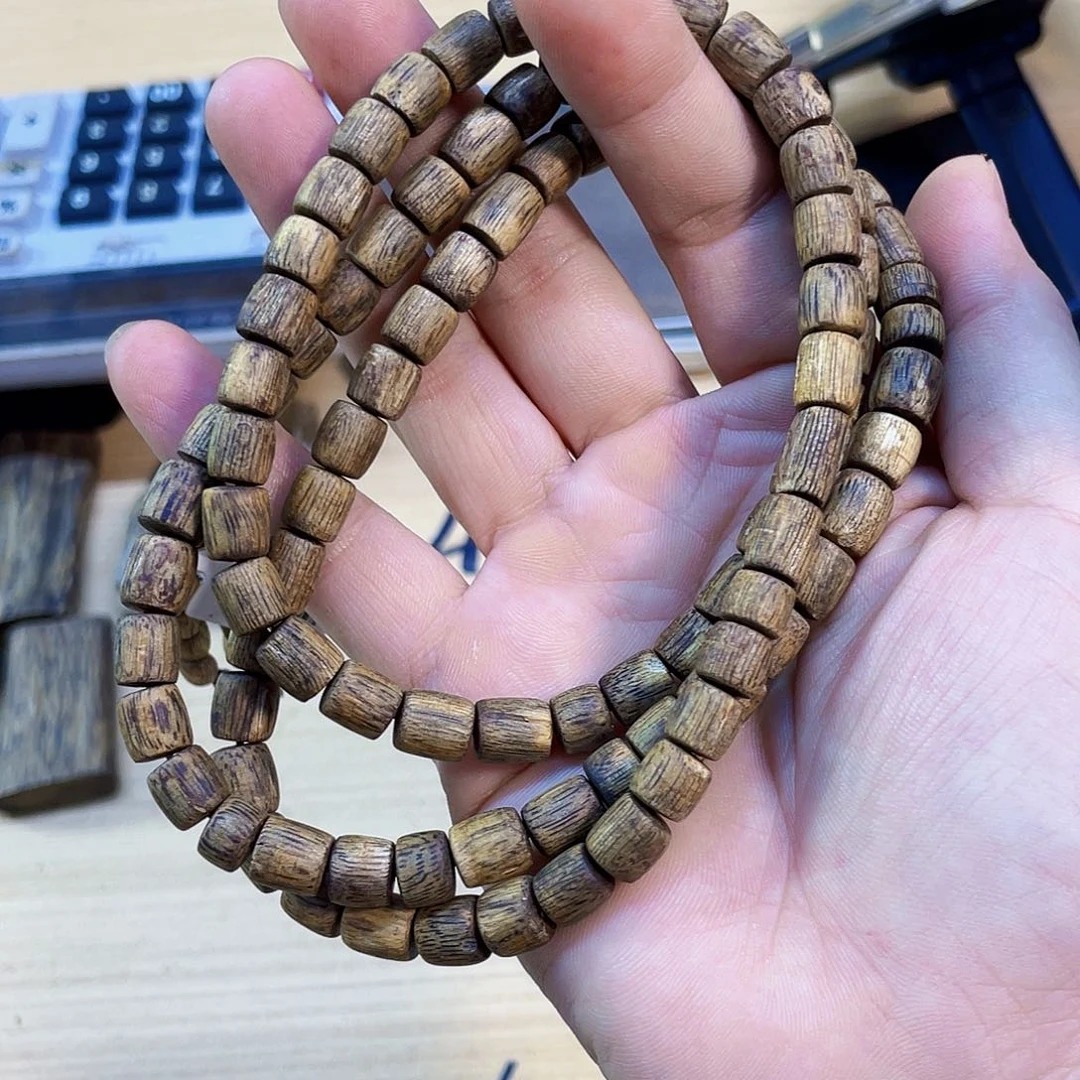 手串沉香野生红棋桶珠长串0.8/21克多样性发一