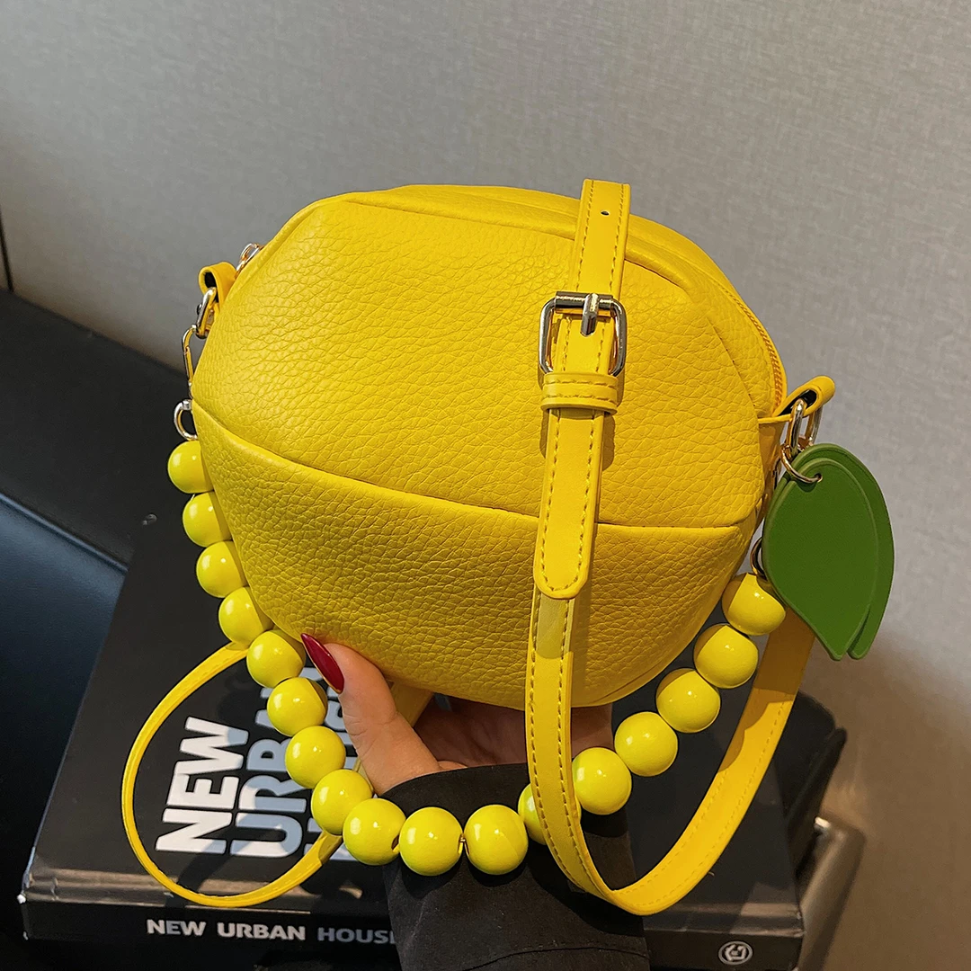 2025春夏新款柠檬单肩包小包博主同款个性多巴胺小众设计斜跨包