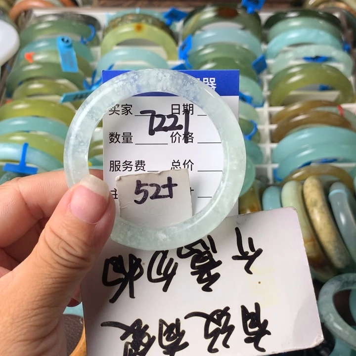 未镶嵌蛇纹石玉手镯7221