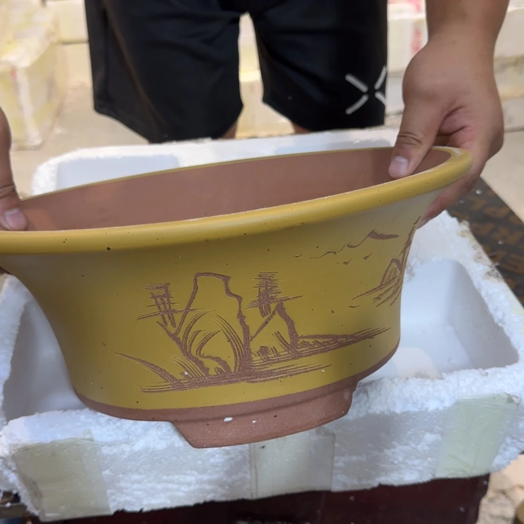 紫砂花盆口径33.14口径