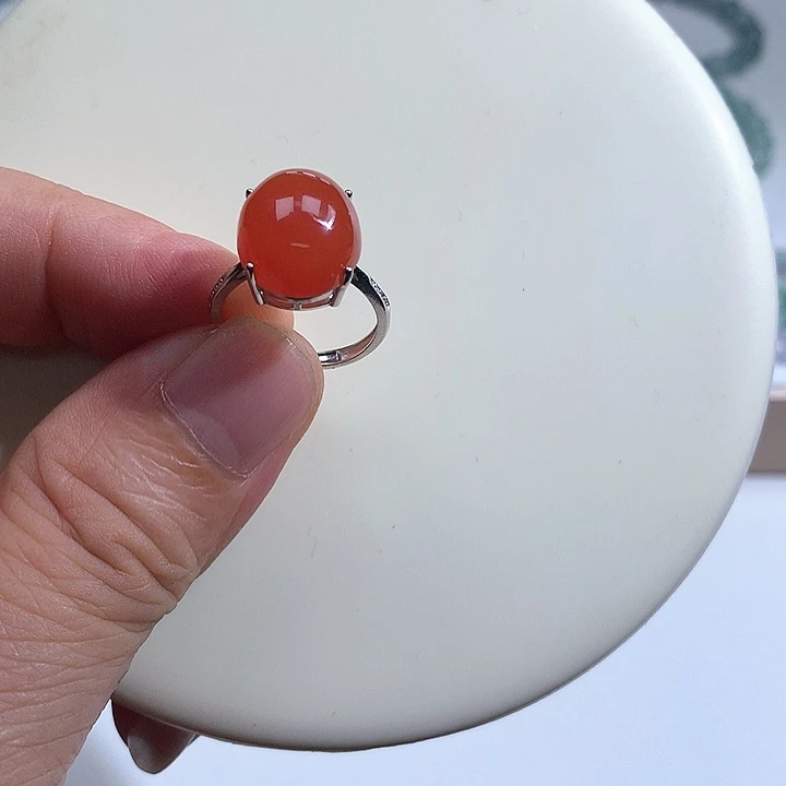 南红玛瑙合金戒指13