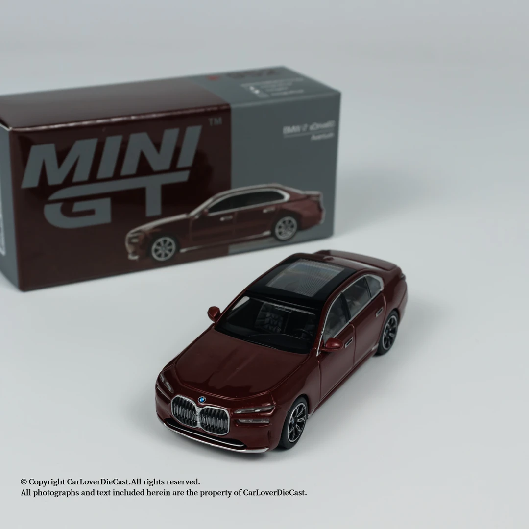 minigt 1:64 bmw i7 xdrive 红 合金模型