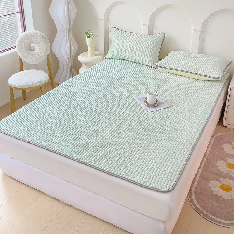 加厚透气亲肤可机洗乳胶凉席三件套