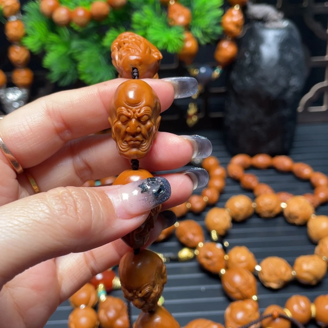 青***砚手串/手链橄榄核6238脖挂