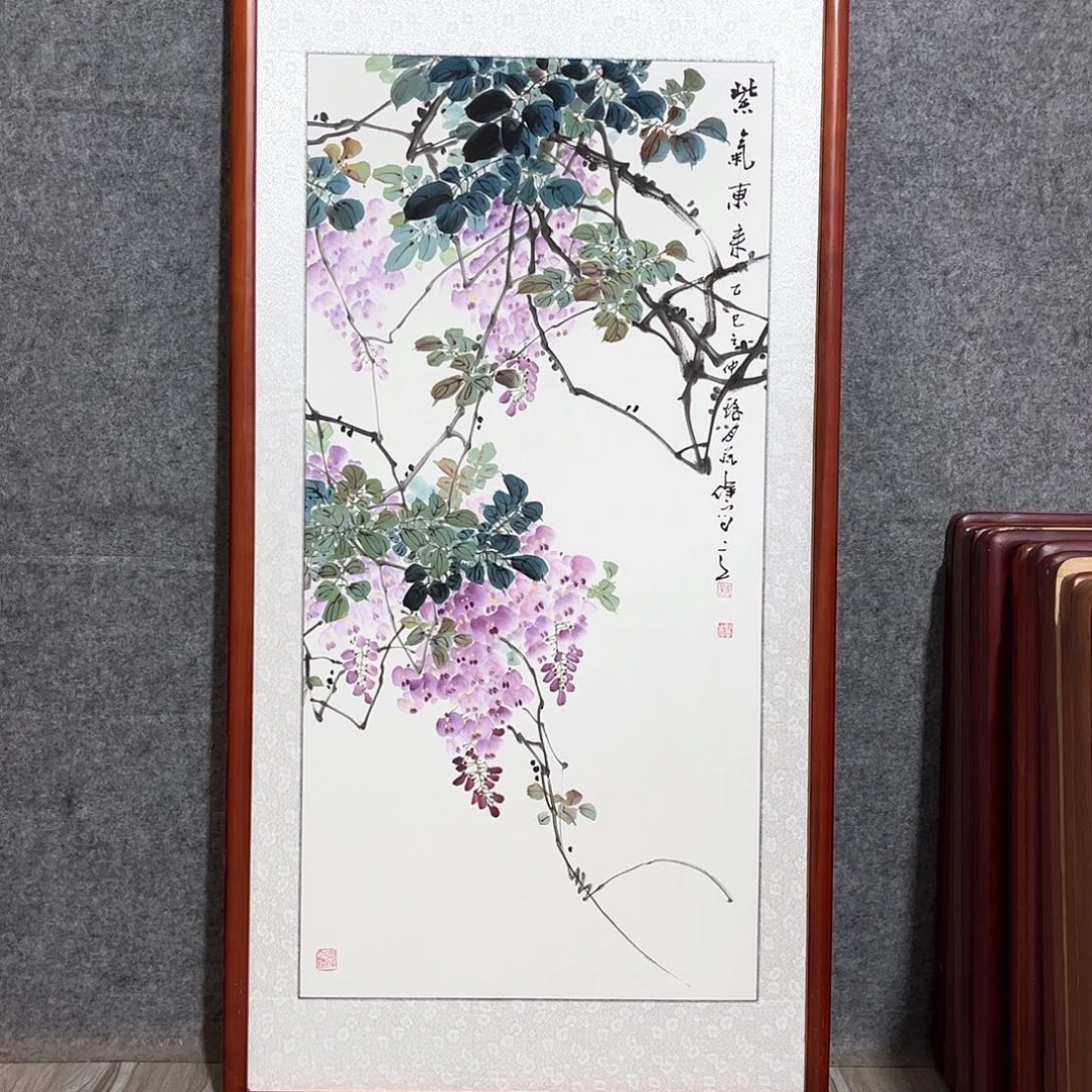 国画书画作品带框63×123