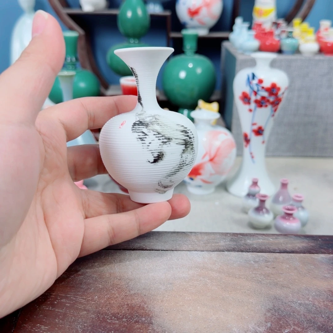 陶瓷手工小花器摆件