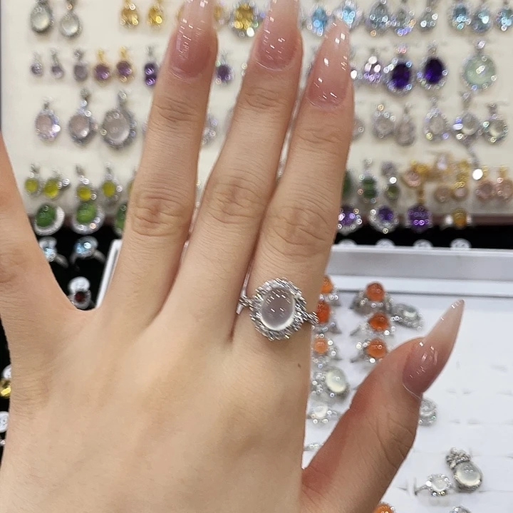 ***ㅤ岫玉银S925镶嵌戒指