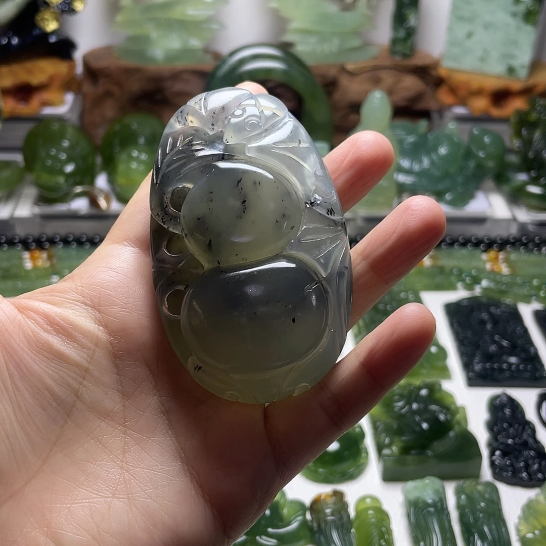 未镶嵌蛇纹石玉手把