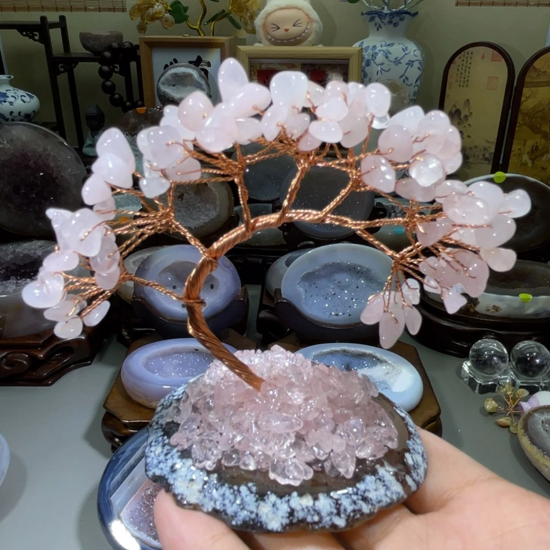 未镶嵌摆件水晶招财树
