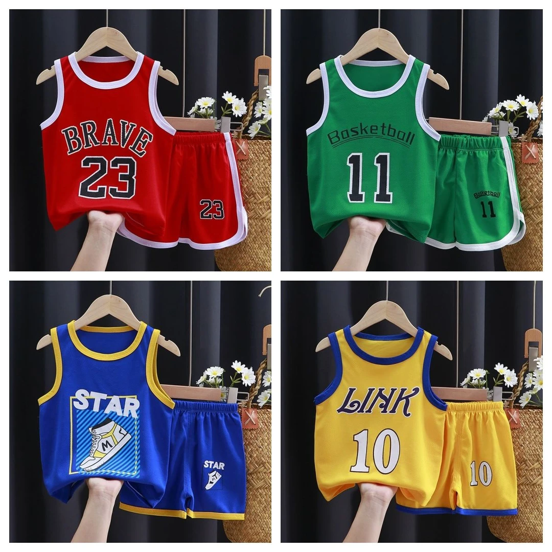 速干网眼青少年户外运动篮球服套装儿童球衣23号球队服篮球服休闲