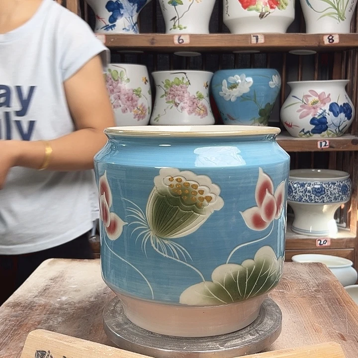 电饭煲油画雕刻陶瓷陶瓷陶瓷陶瓷