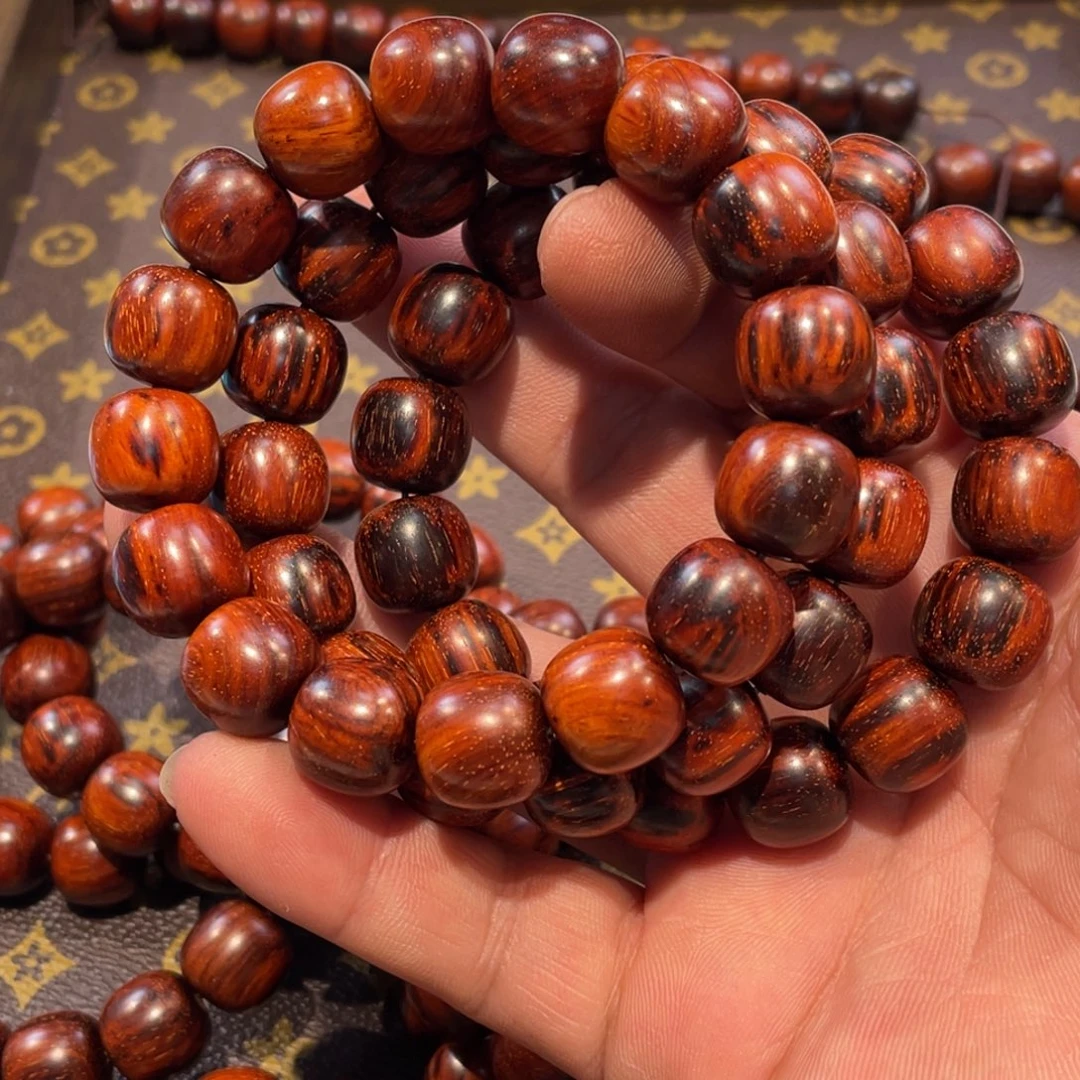 檀香紫檀（小叶紫檀）185号1314老型火焰纹，精品干磨珠