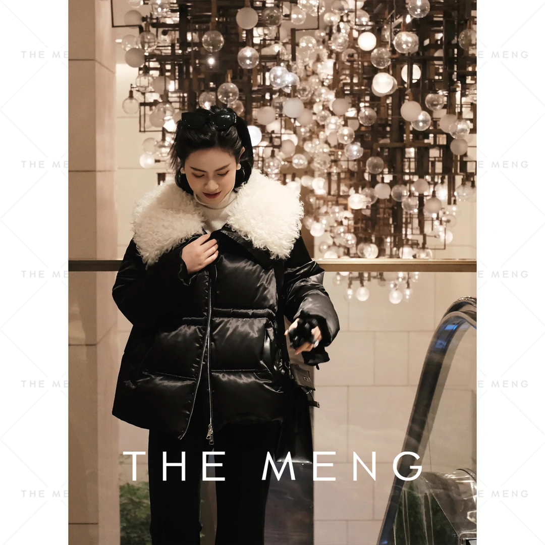 THE MENG【黑松露】三星95白鹅绒羊毛领锁温御寒羽绒服#M244N0142