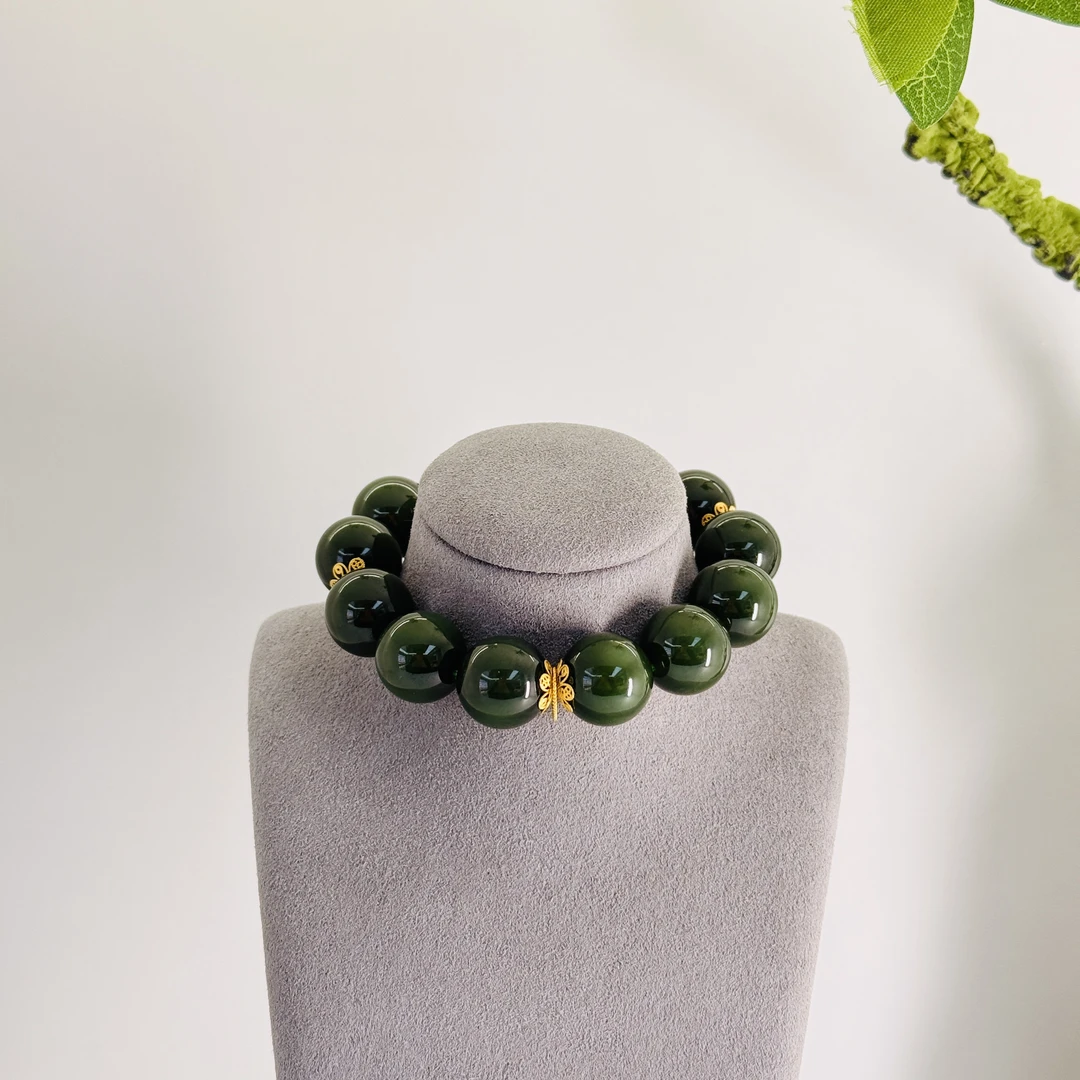 壹屿珠宝6621 18K金和田玉典藏碧玉首饰